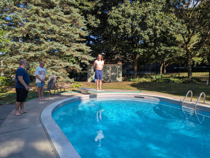 Pool dive Carl